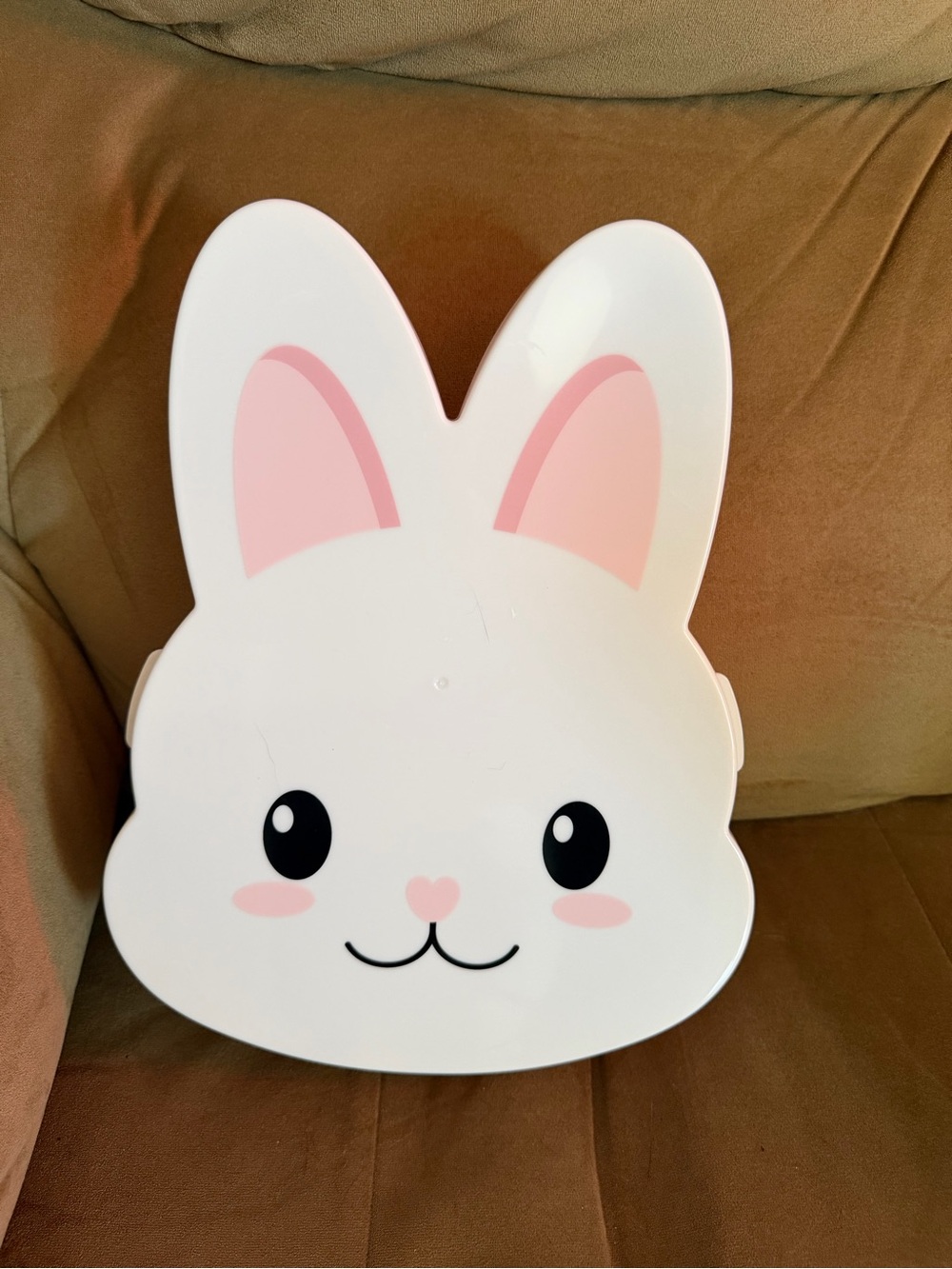 Cute Bunny Face Snackle Box- White and Pink
